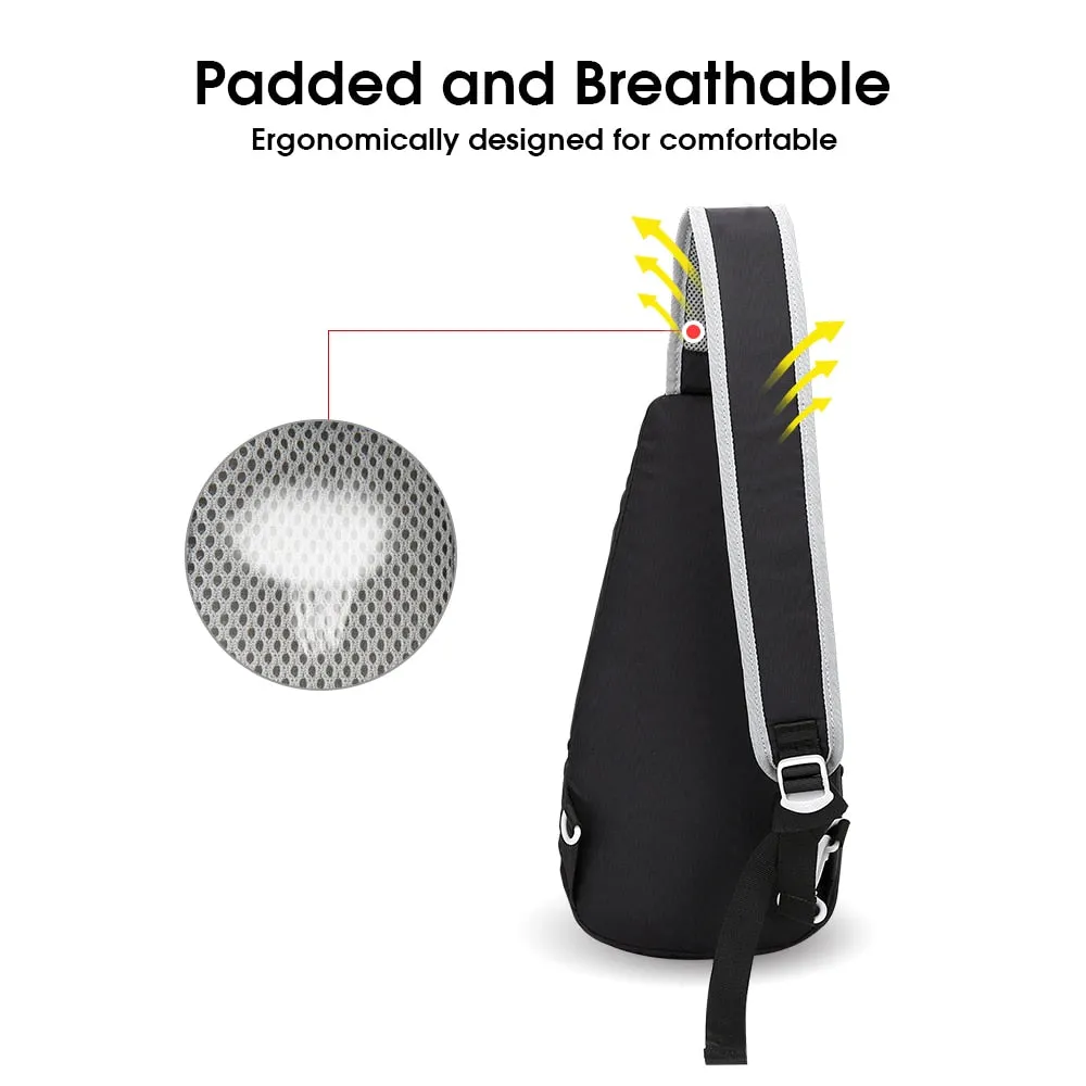 Sidiou Group Outdoor Sport Bag Crossbody Pack Chest Shoulder Sling Backpack Lightweight Pouch