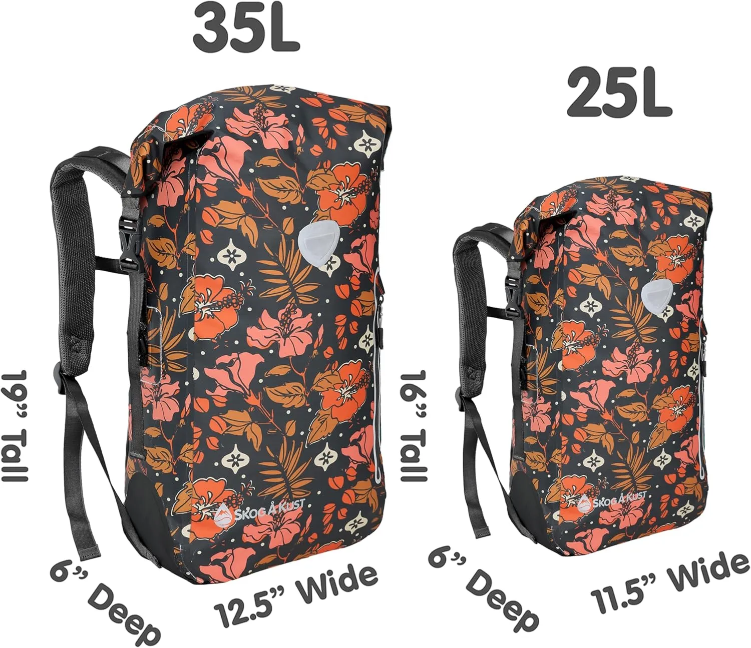 Skog  Kust BackSak Heavy Duty Waterproof Backpack - Gear Bag for Sports, Travel, & More - 25 & 35 Liter Sizes