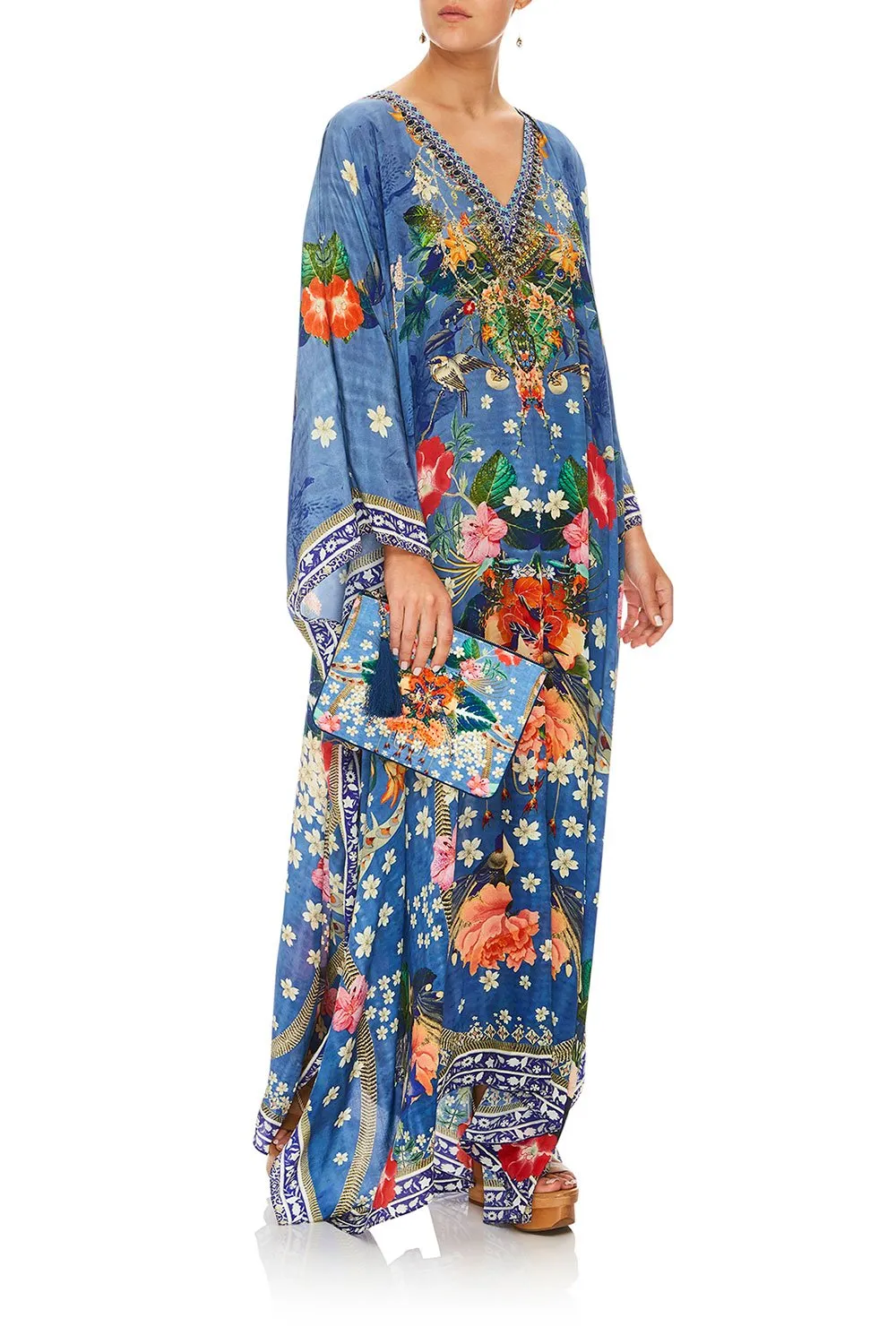 Small Canvas Clutch- Faraway Florals