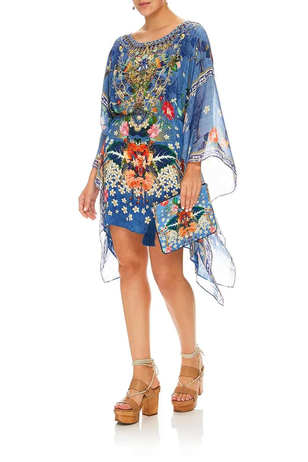 Small Canvas Clutch- Faraway Florals