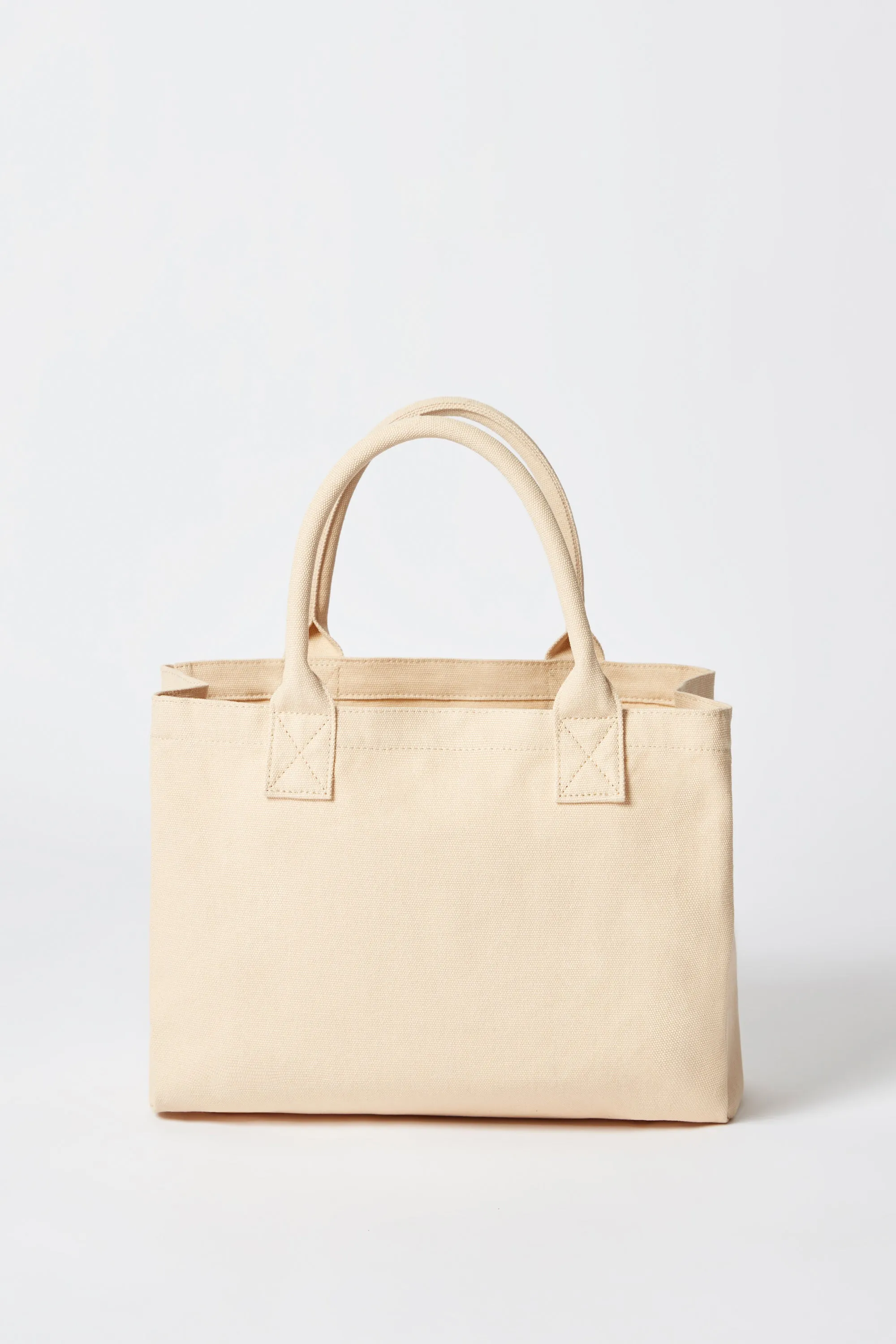 Small Canvas Tote Bag in Beige