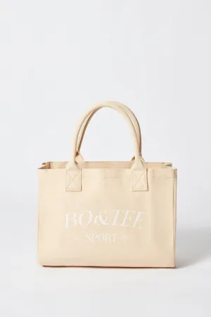 Small Canvas Tote Bag in Beige