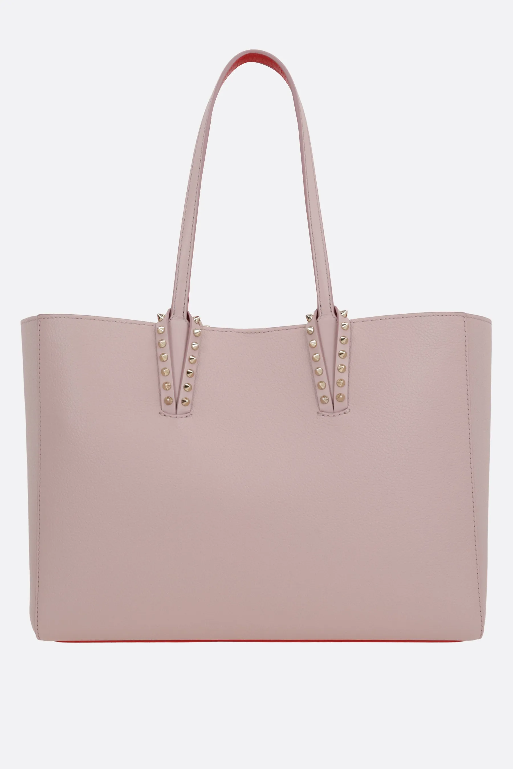Studded Calfskin Leather Tote Bag