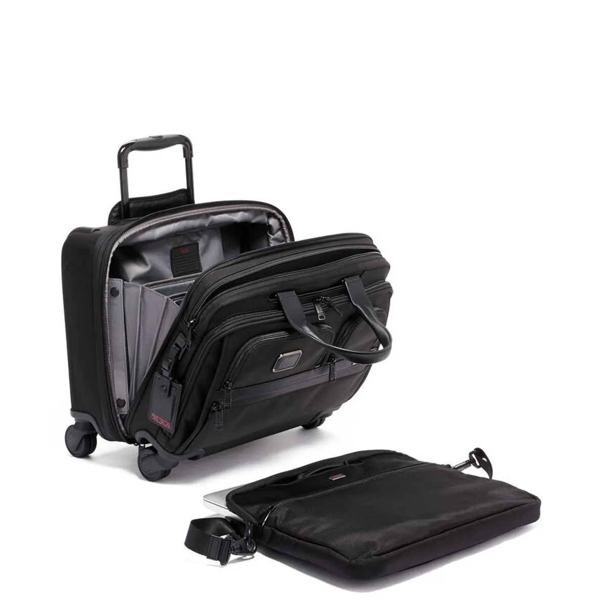 Tumi Alpha Deluxe Wheeled Brief - Black