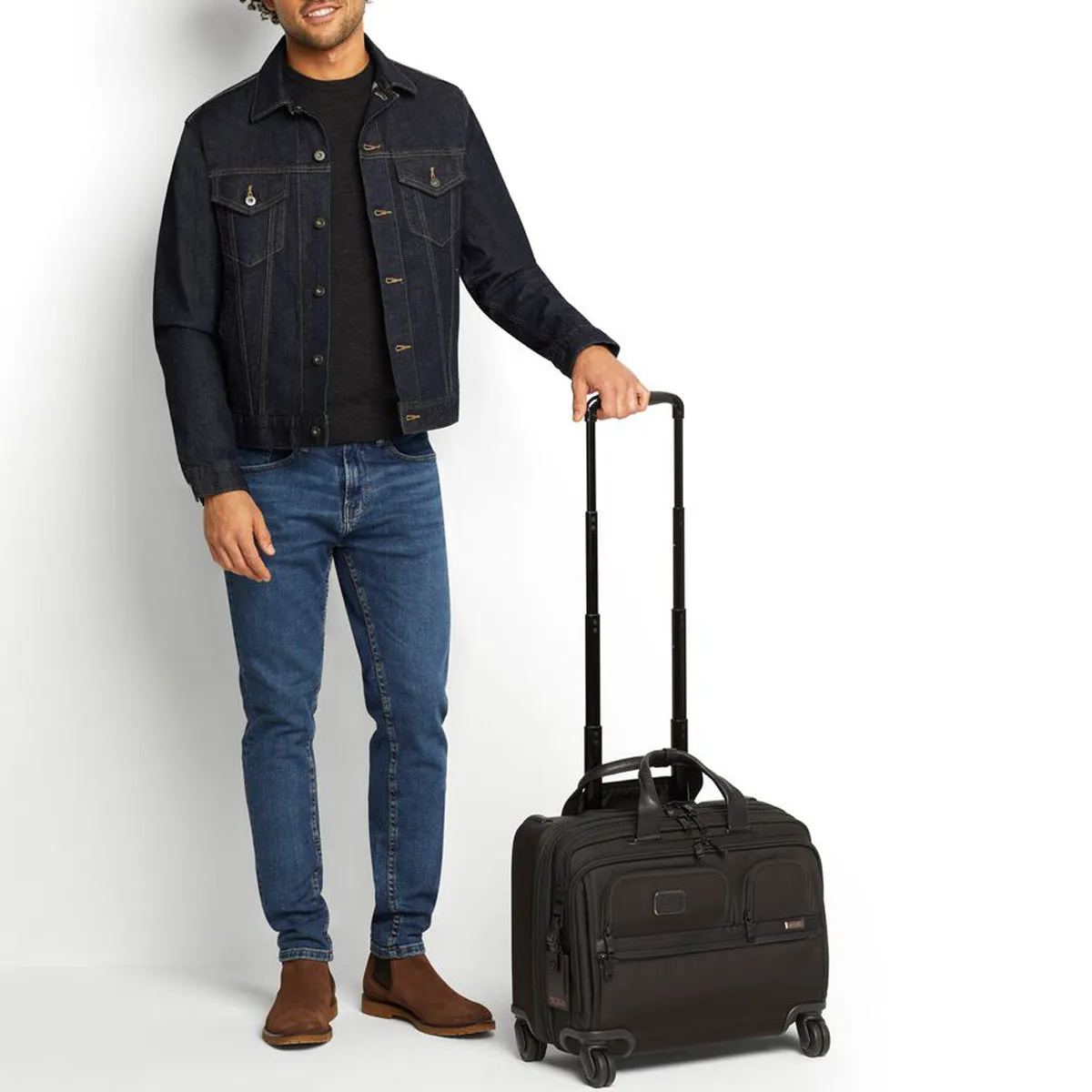 Tumi Alpha Deluxe Wheeled Brief - Black