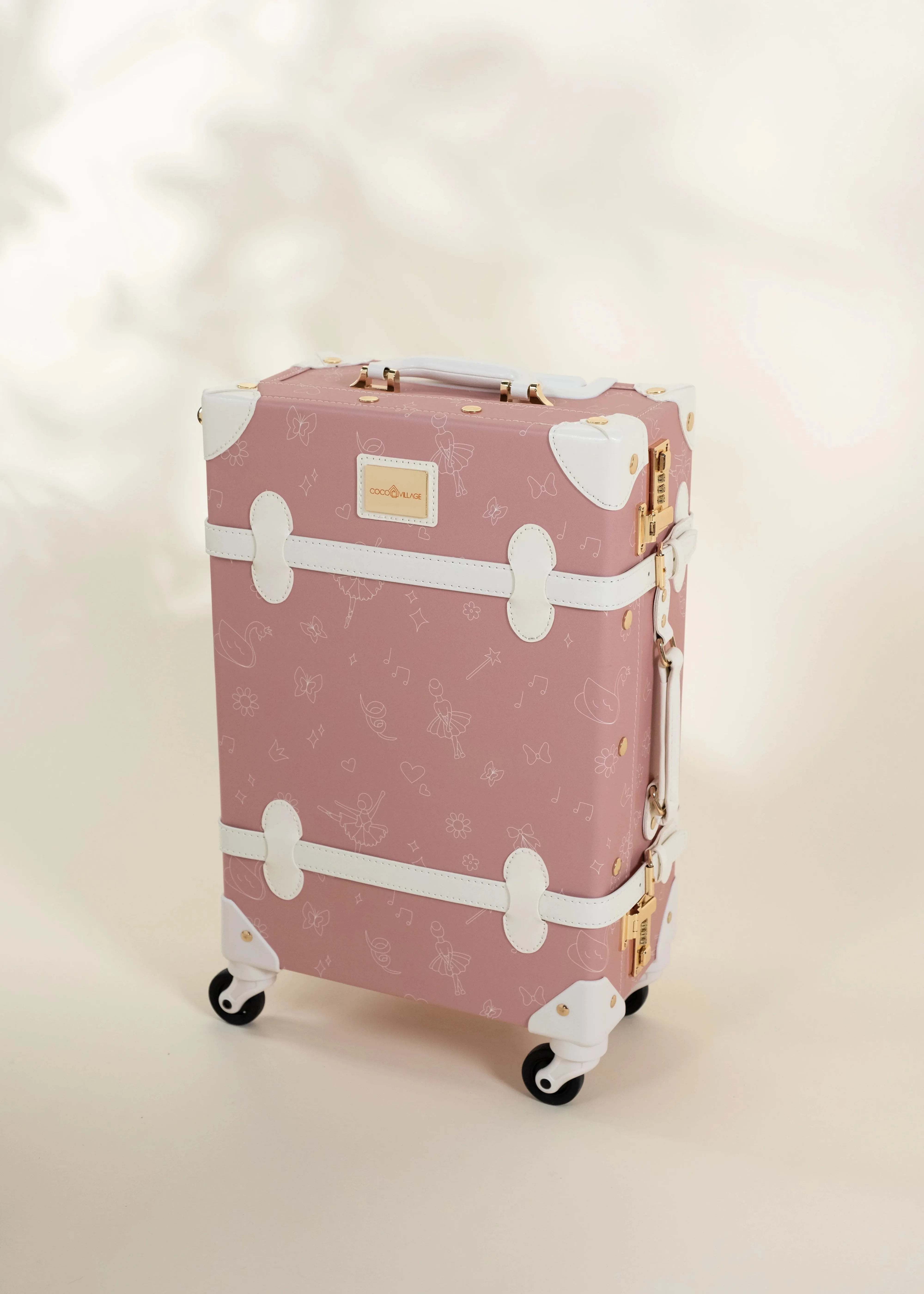 Vegan Leather Carry-On Suitcase - Ballerina