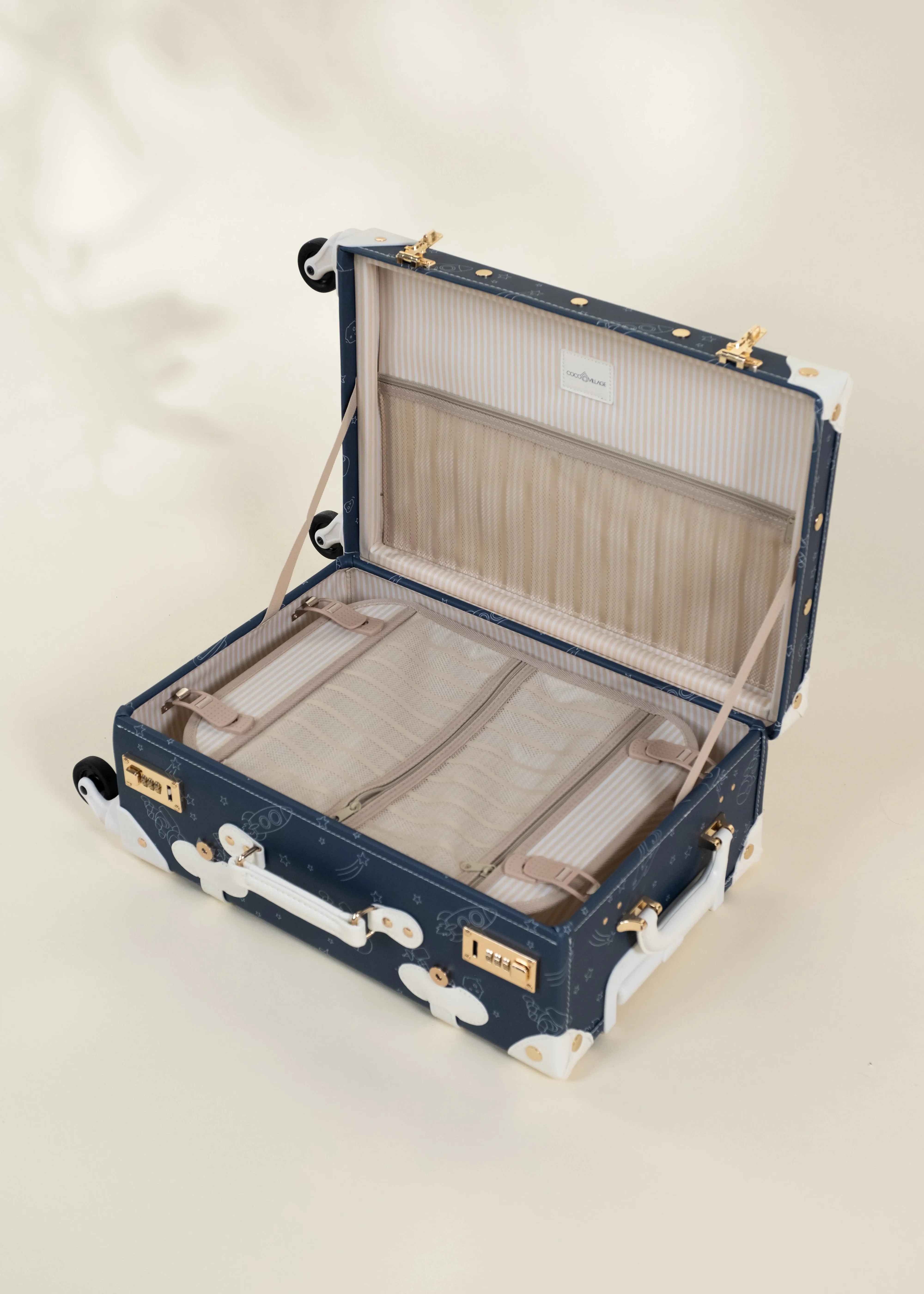 Vegan Leather Carry-On Suitcase - Space