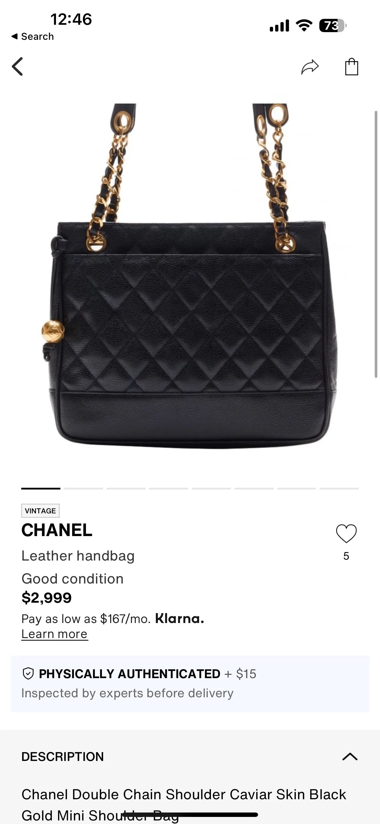 Vintage Chanel quilted tote 24k gold