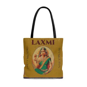 Vintage Indian Matchbox Art Tote Bag: Laxmi 2